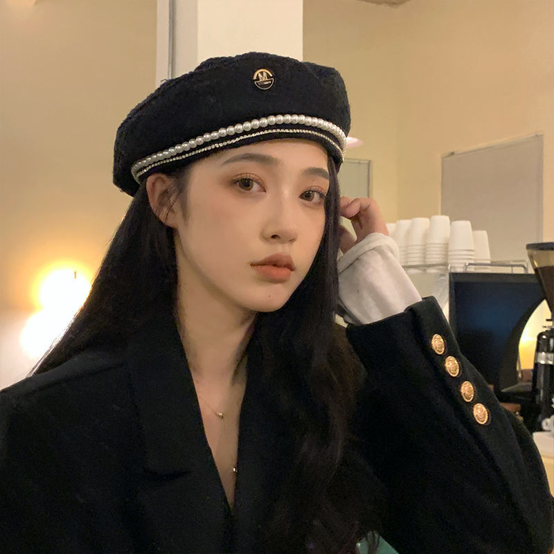 Beret French Wool - Boina francesa estilo Hepburn feminina, Corrente,