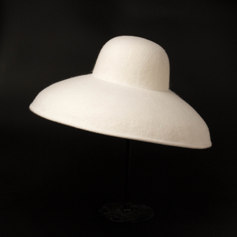 Fedora Hat Wool - Chapéu clássico de lã com aba