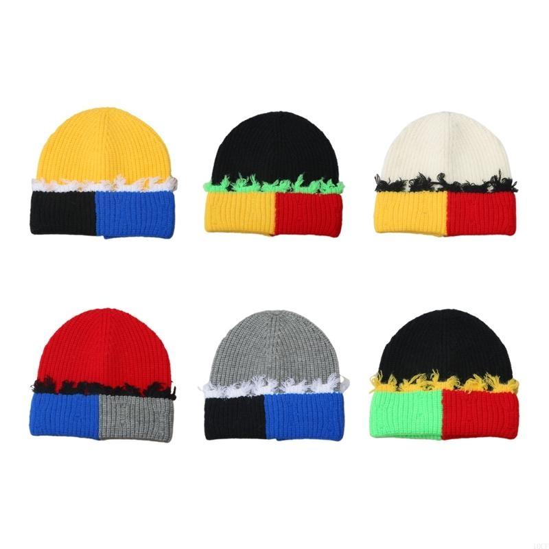 Beanie Cuffed Knit - Gorro malha com punhos, versão coreana,