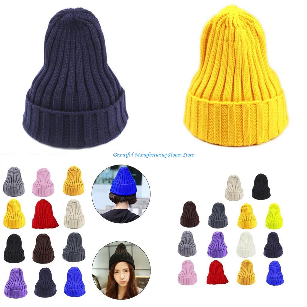 Beanie Cuffed Knit - E56A Gorro unissex malha com nervuras