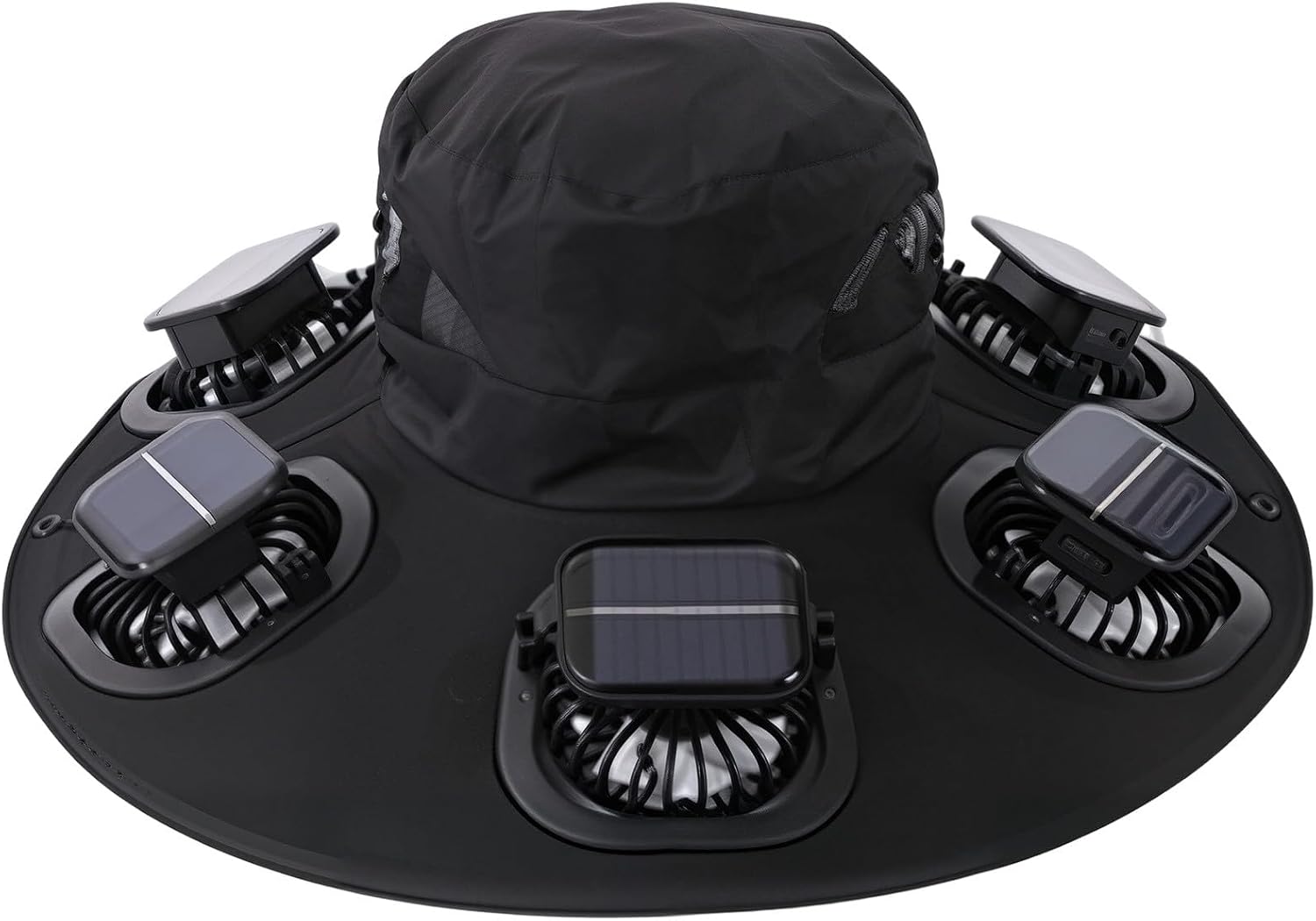 Sun Hat Wide Brim - Chapéu Solar com 6 Ventiladores, Respirável,