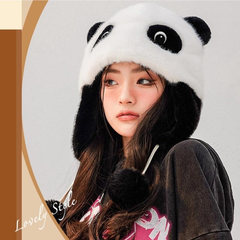 Trapper Hat Ear Flap - Chapéu orelha panda panda chapéu com