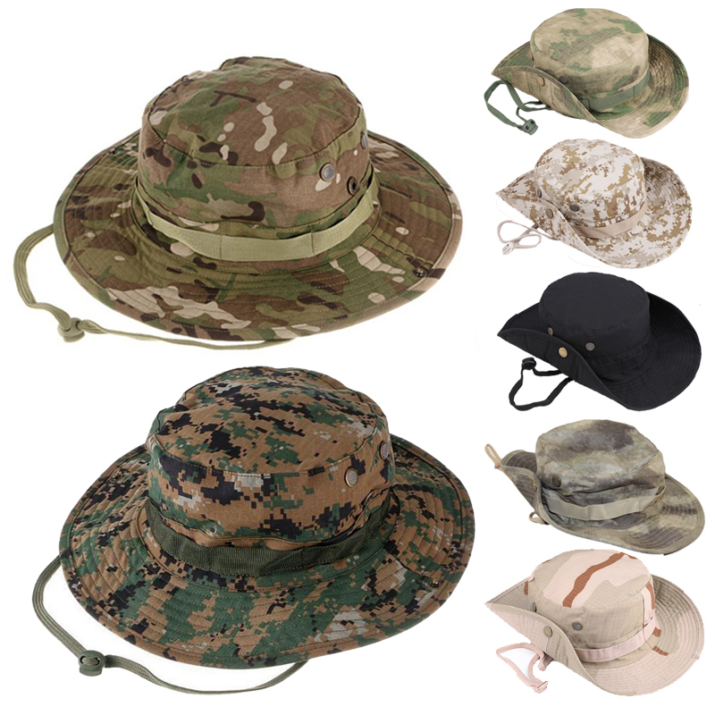 Boonie Hat Tactical - Camuflagem tático boonie chapéus acampamento escalada