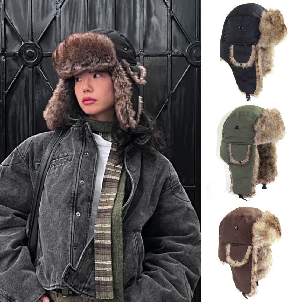 Winter Trapper Hat - 1pc inverno trapper aviador soldado earflap