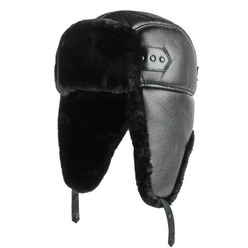 Winter Trapper Hat - Ht4002 novo couro do plutônio chapéu
