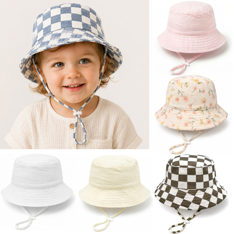 Bucket Hat Cotton - Chapéu de Verão para Bebês em
