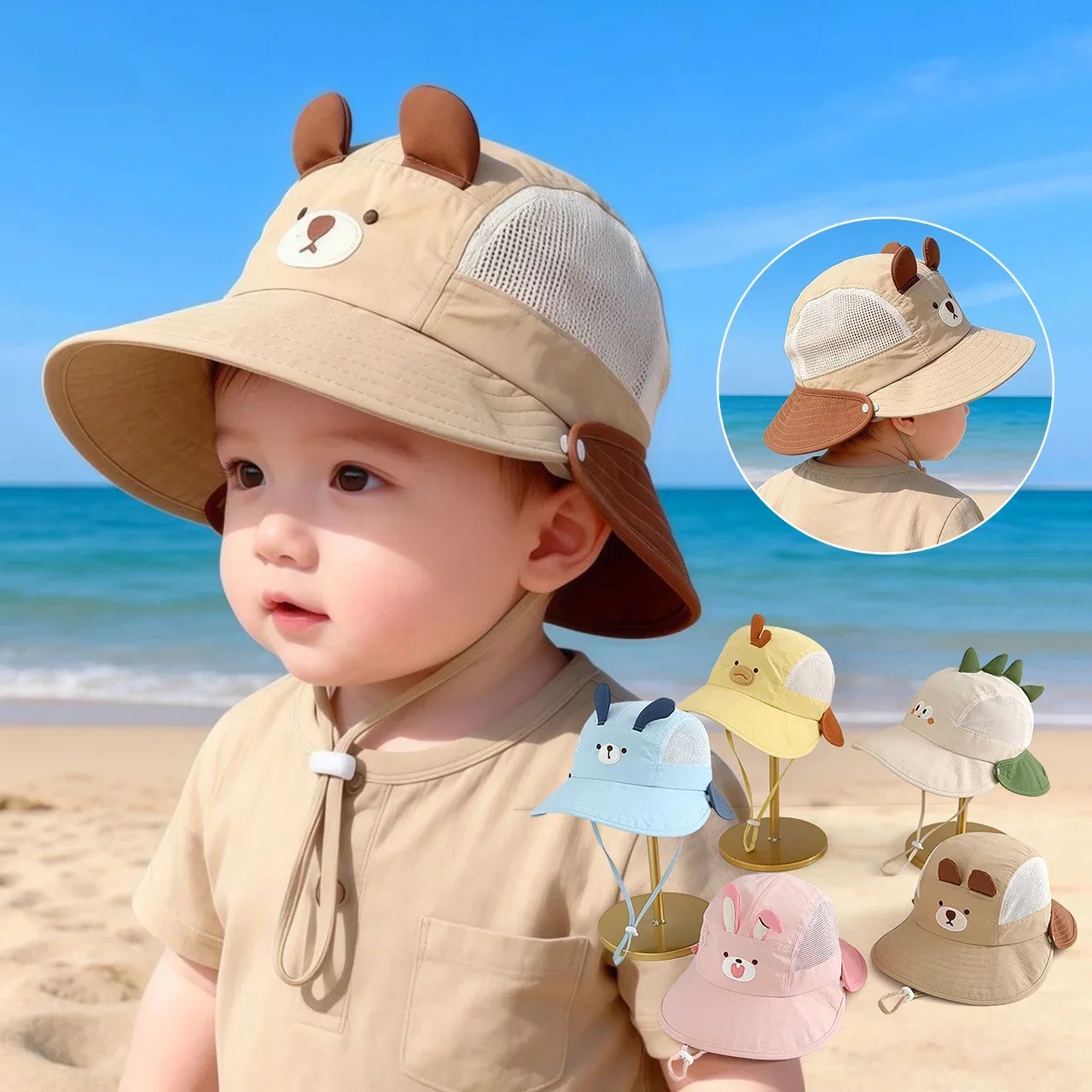 Visor Sun Hat - Chapéu de Sol Infantil com Orelhas