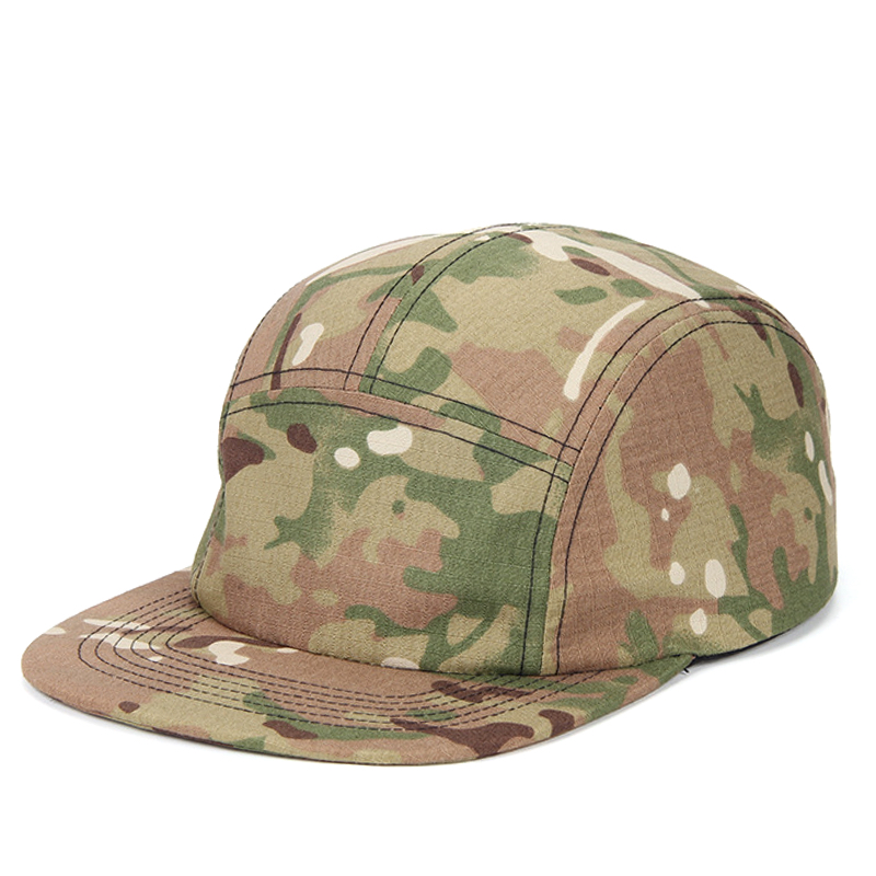 Corduroy Cap 5 Panel - Bonés de Sol Ripstop Camo masculino,