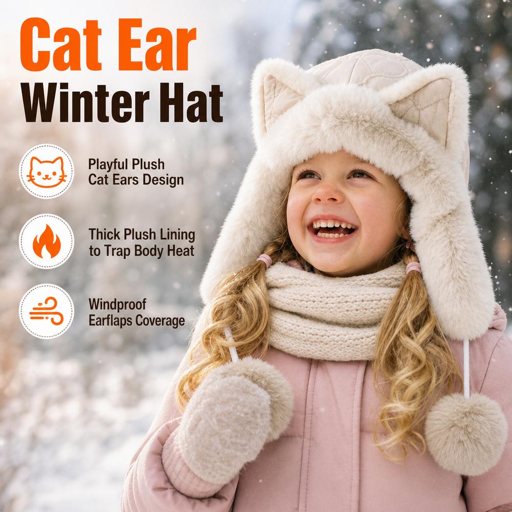 Winter Trapper Hat - Chapéu de Inverno com Orelhas de