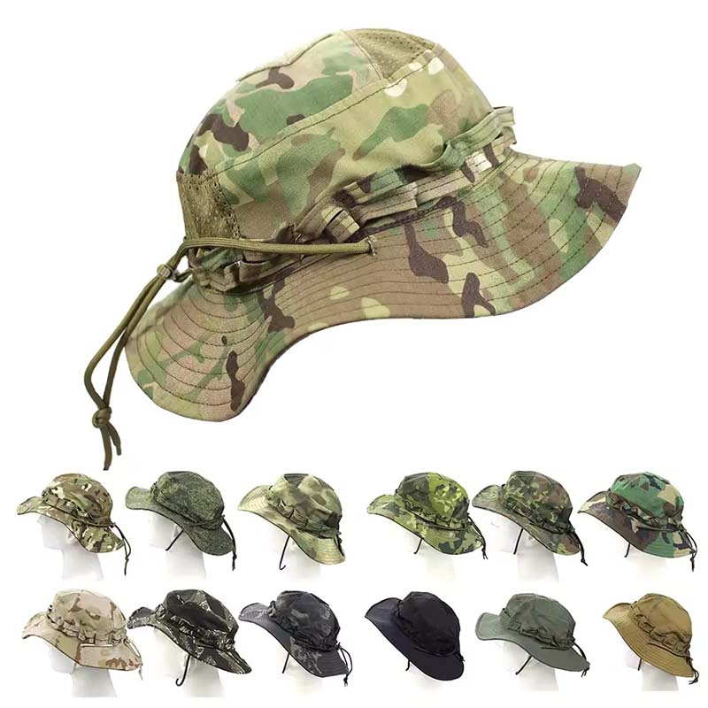 Boonie Hat Tactical - Chapéus Táticos Camuflados para Camping e