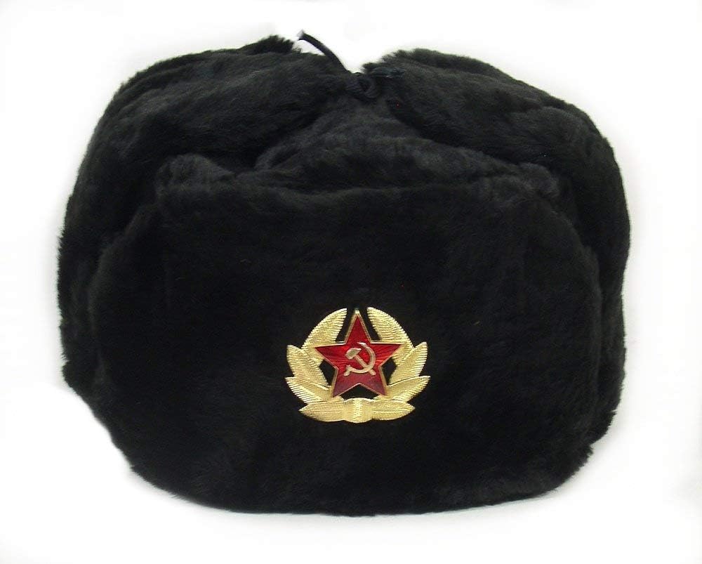 Trapper Hat Ear Flap - Chapéu Russo Ushanka do Exército Soviético,