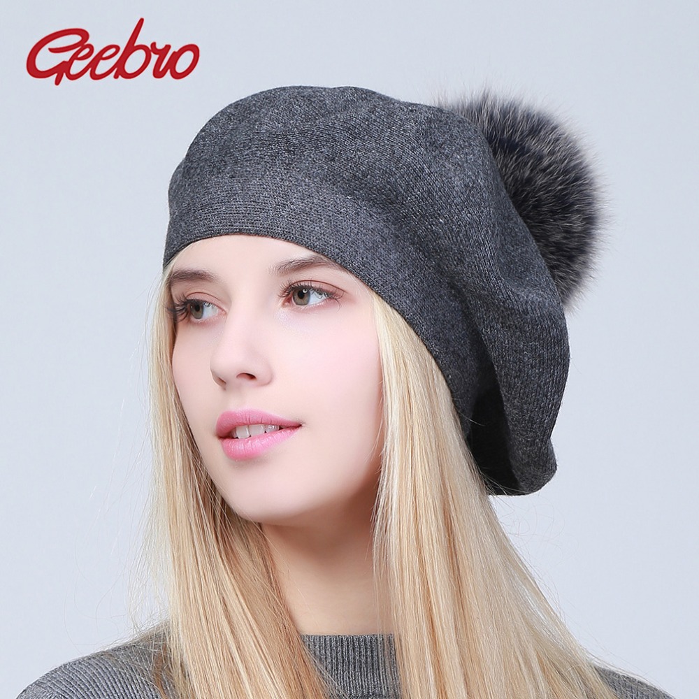 Beret French Wool - Geebro boina feminina chapéu inverno casual