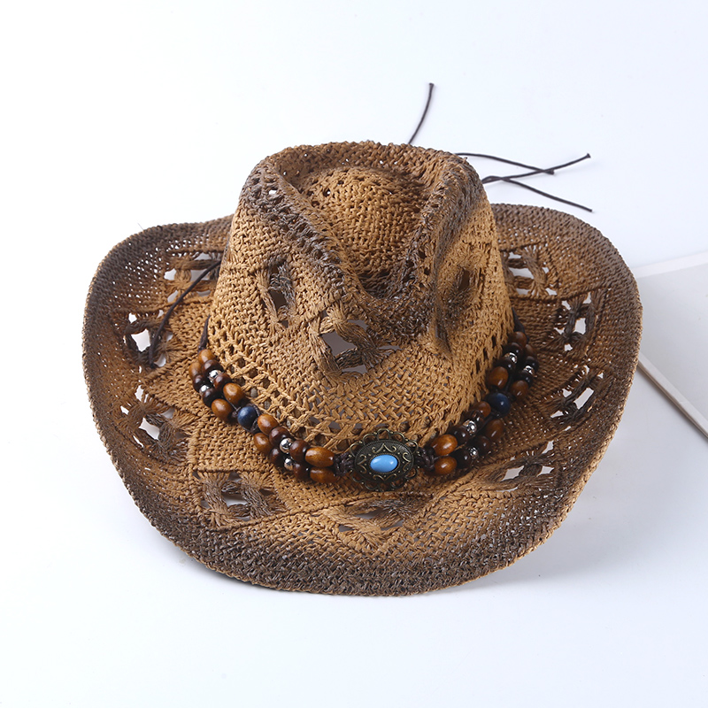 Cowboy Hat Straw - Chapéu de Palha Estilo Cowboy Retro