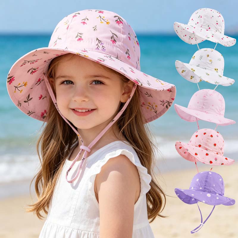 Bucket Hat Cotton - Chapéus de Verão para Meninas 2026,