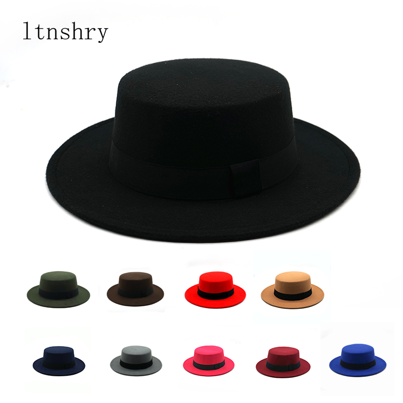 Fedora Hat Wool - Inverno outono imitação de lã das