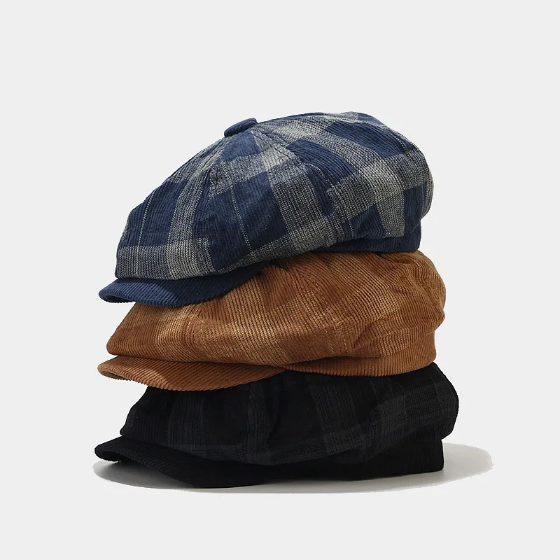 Newsboy Cap Ivy - Veludo masculino feminino juventude menino menina