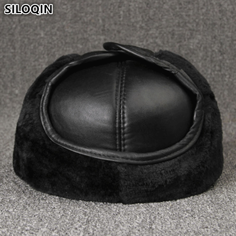 Winter Trapper Hat - Bonés de Couro Genuíno, Chapéus de