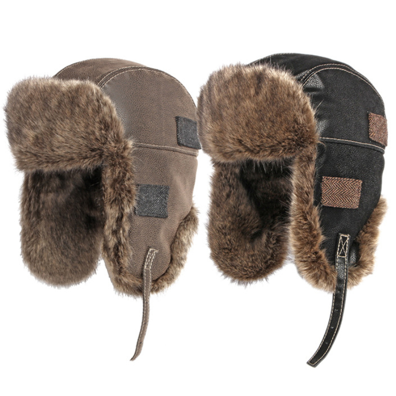 Winter Trapper Hat - Ht4098 chapéu russo grosso de couro