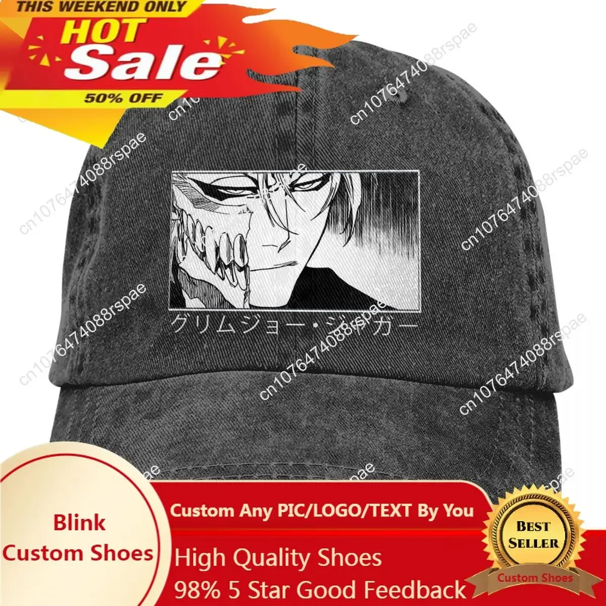 Golf Cap Dad - Boné de Beisebol Masculino Lavado Grimmjow