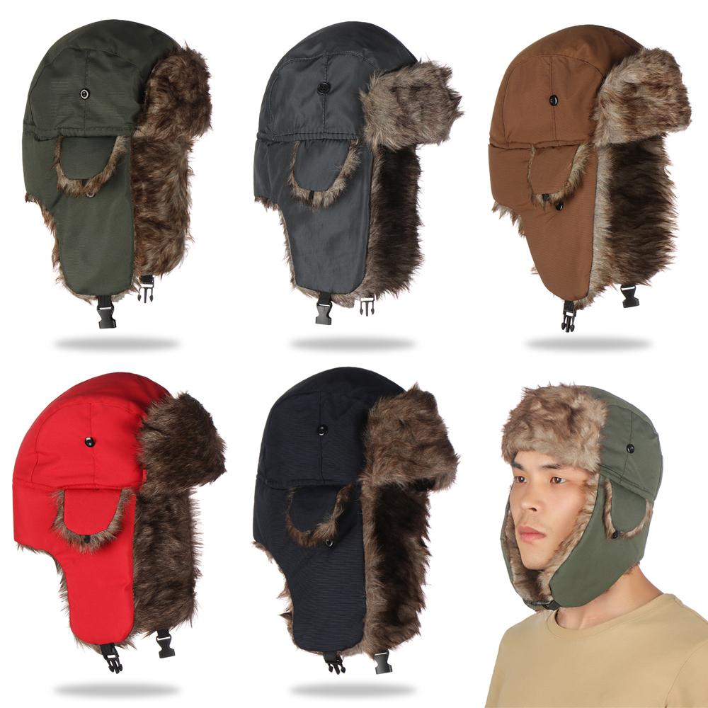Winter Trapper Hat - Masculino feminino pele caçador chapéu de