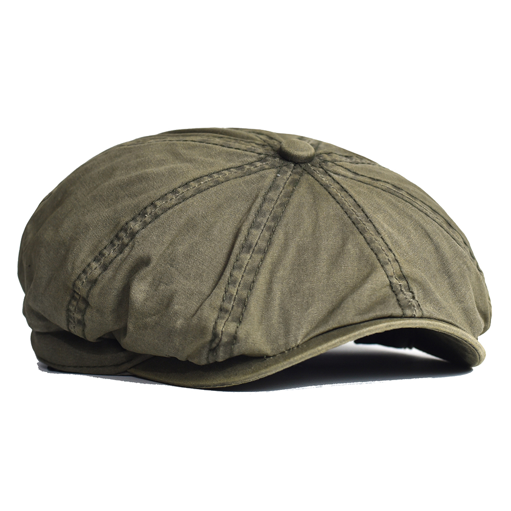 Newsboy Cap Ivy - Boné de jornal de algodão lavado