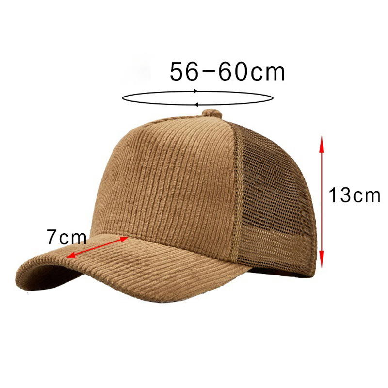 Boné esportivo de malha de vel - Corduroy Cap 5 Panel avaliação e preço