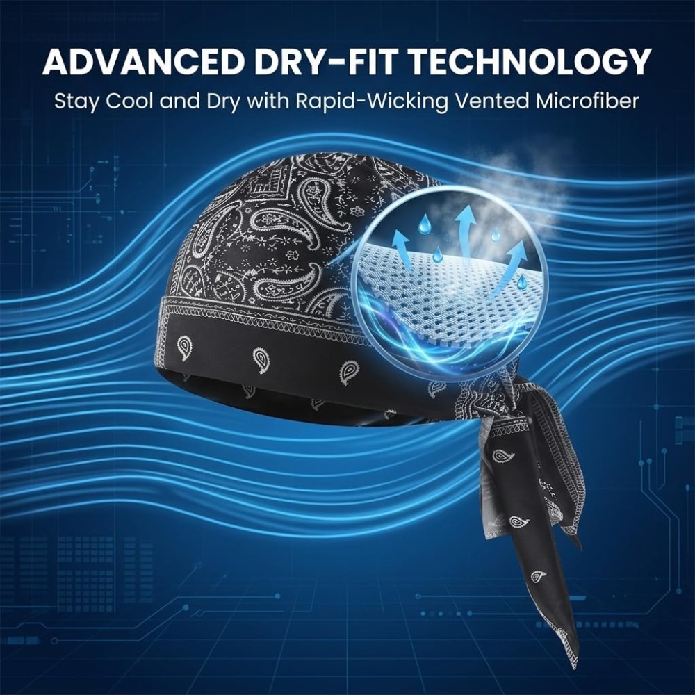 1-5 Peças Touca Refrescante Re - Skull Cap Helmet Liner avaliação e preço