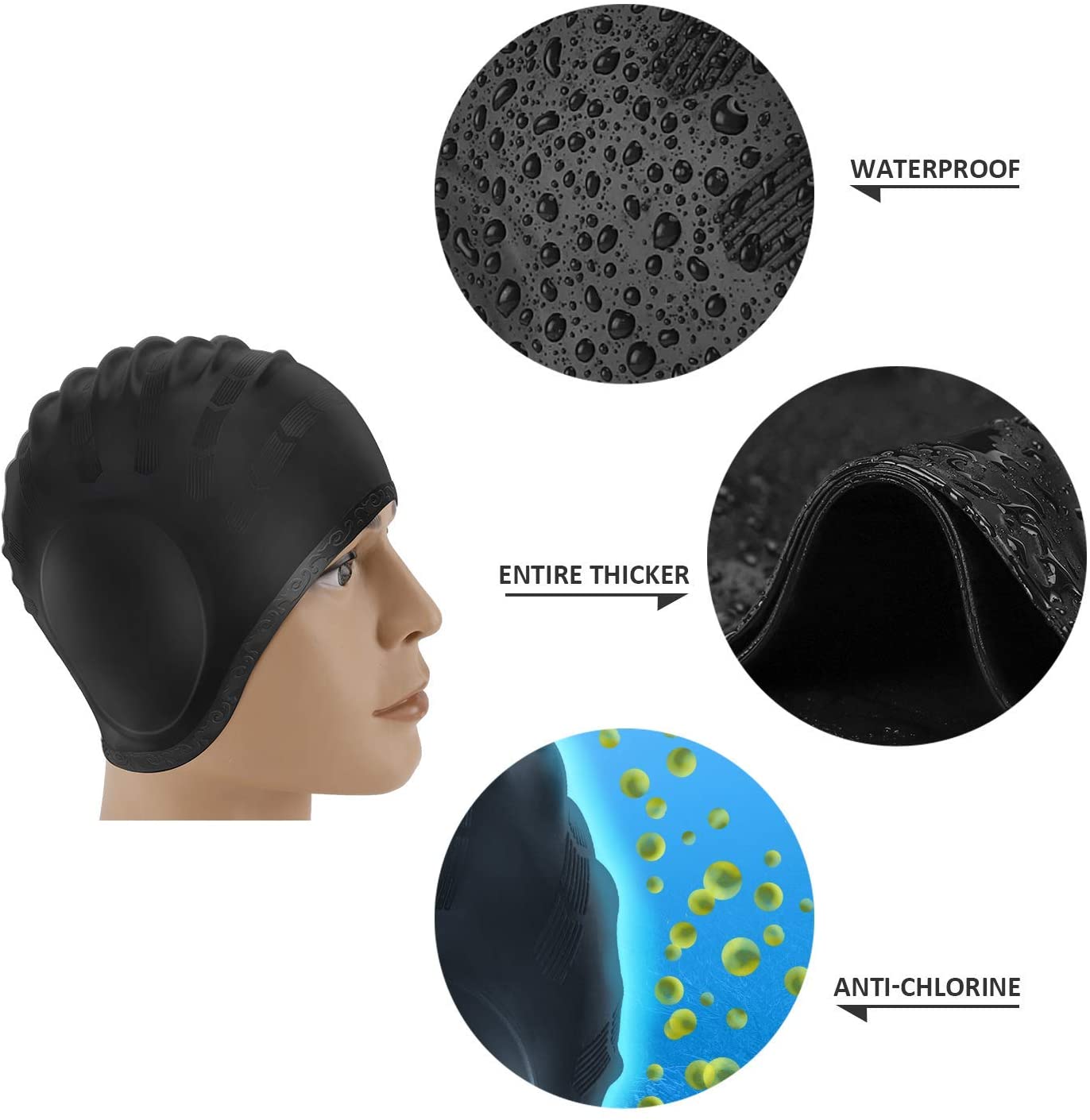 Adultos toucas de natação das  - Swim Hat Silicone avaliação e preço