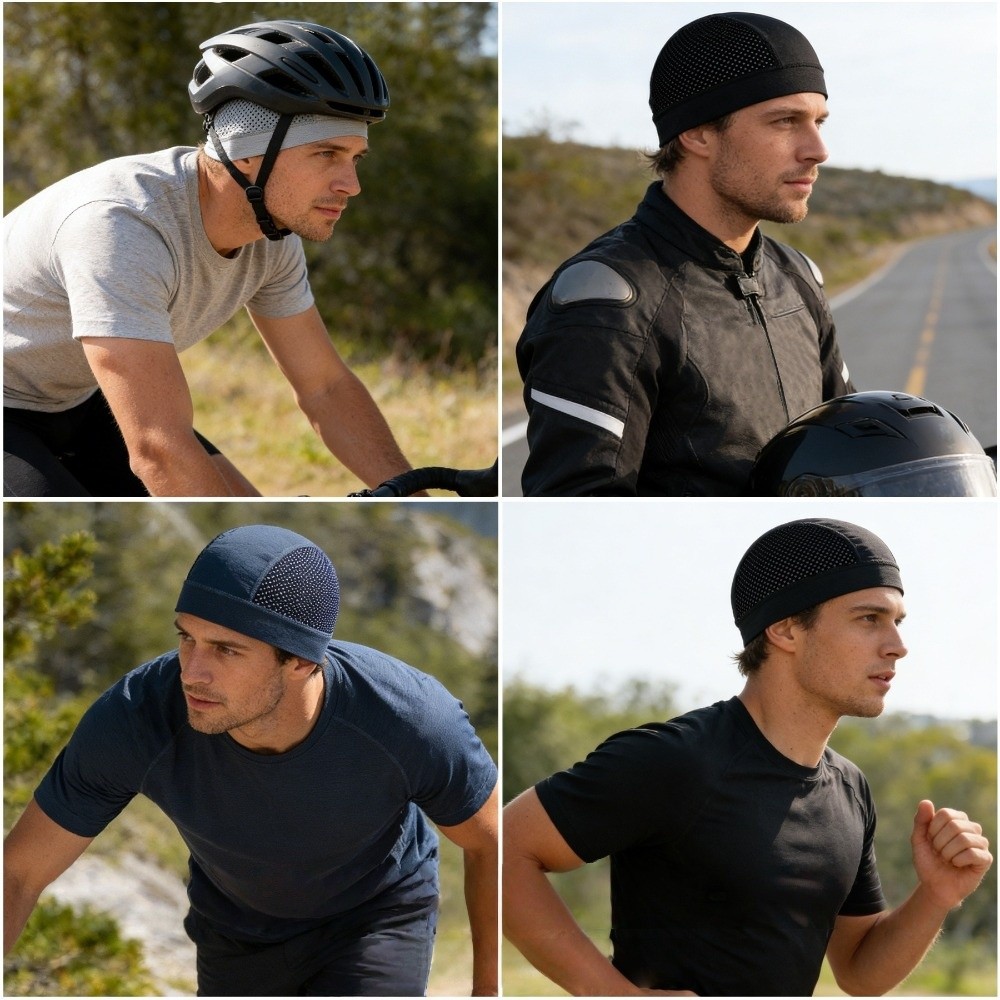 Boné Casual de Malha Fina com  - Skull Cap Helmet Liner avaliação e preço