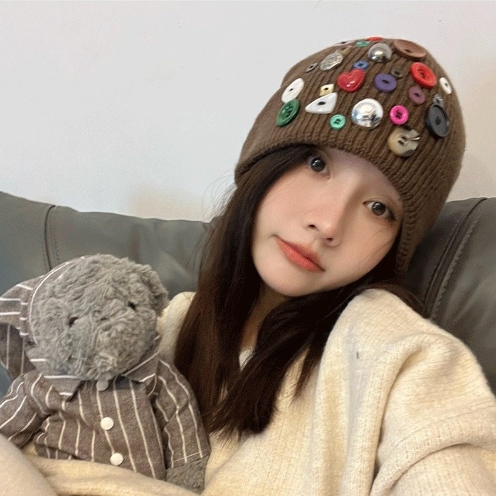 Gorro de Malha Colorido com Bo - Beanie Cuffed Knit avaliação e preço