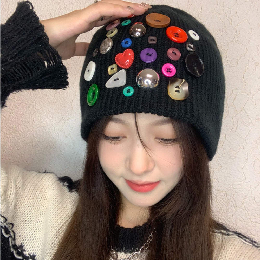Gorro de Malha Colorido com Bo - Beanie Cuffed Knit avaliação e preço