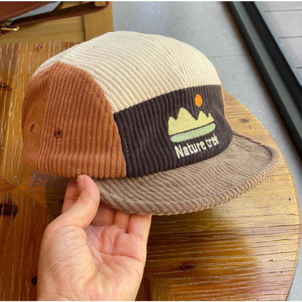 Boné de 5 Painéis com Aba Curt - Corduroy Cap 5 Panel avaliação e preço