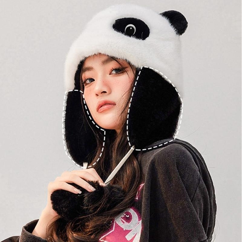 Chapéu orelha panda panda chap - Trapper Hat Ear Flap avaliação e preço