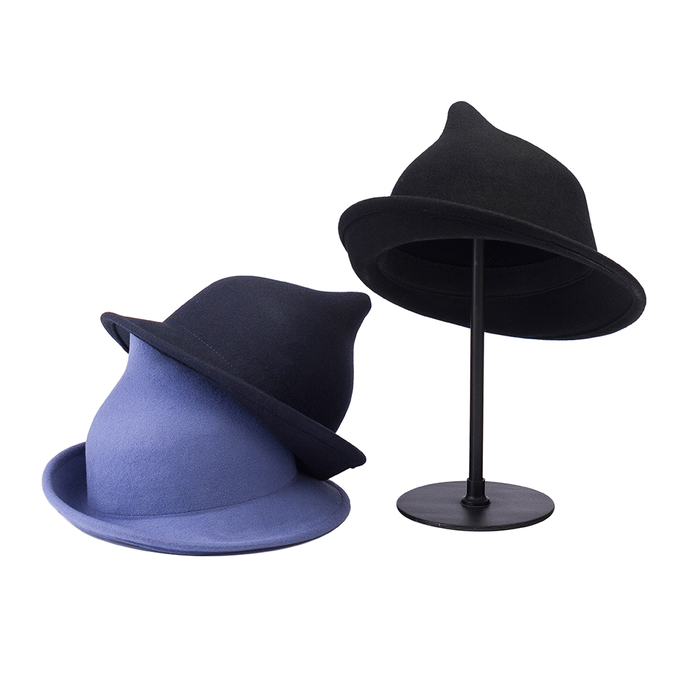 Moda bruxa 100% lã apontou cha - Fedora Hat Wool avaliação e preço