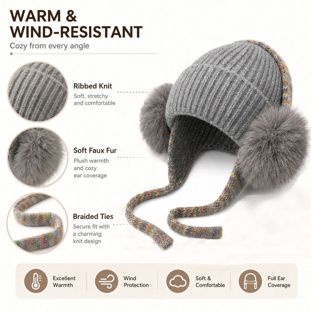 Gorro Retrô de Tricô com Abas  - Beanie Cuffed Knit avaliação e preço