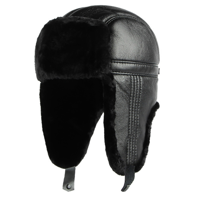 Ht4002 novo couro do plutônio  - Winter Trapper Hat avaliação e preço