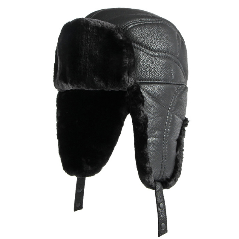Ht4002 novo couro do plutônio  - Winter Trapper Hat avaliação e preço
