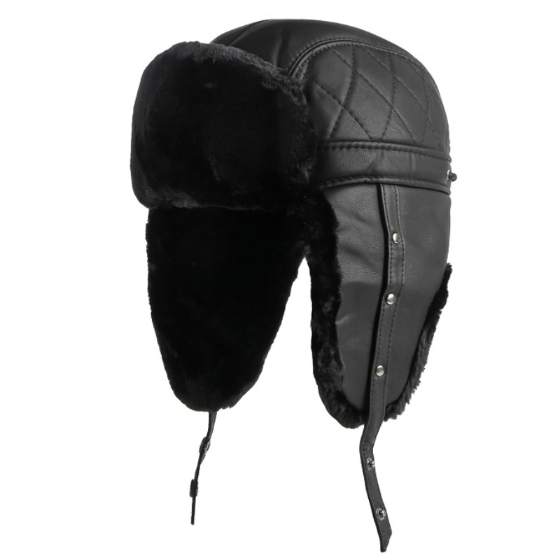 Ht4002 novo couro do plutônio  - Winter Trapper Hat avaliação e preço