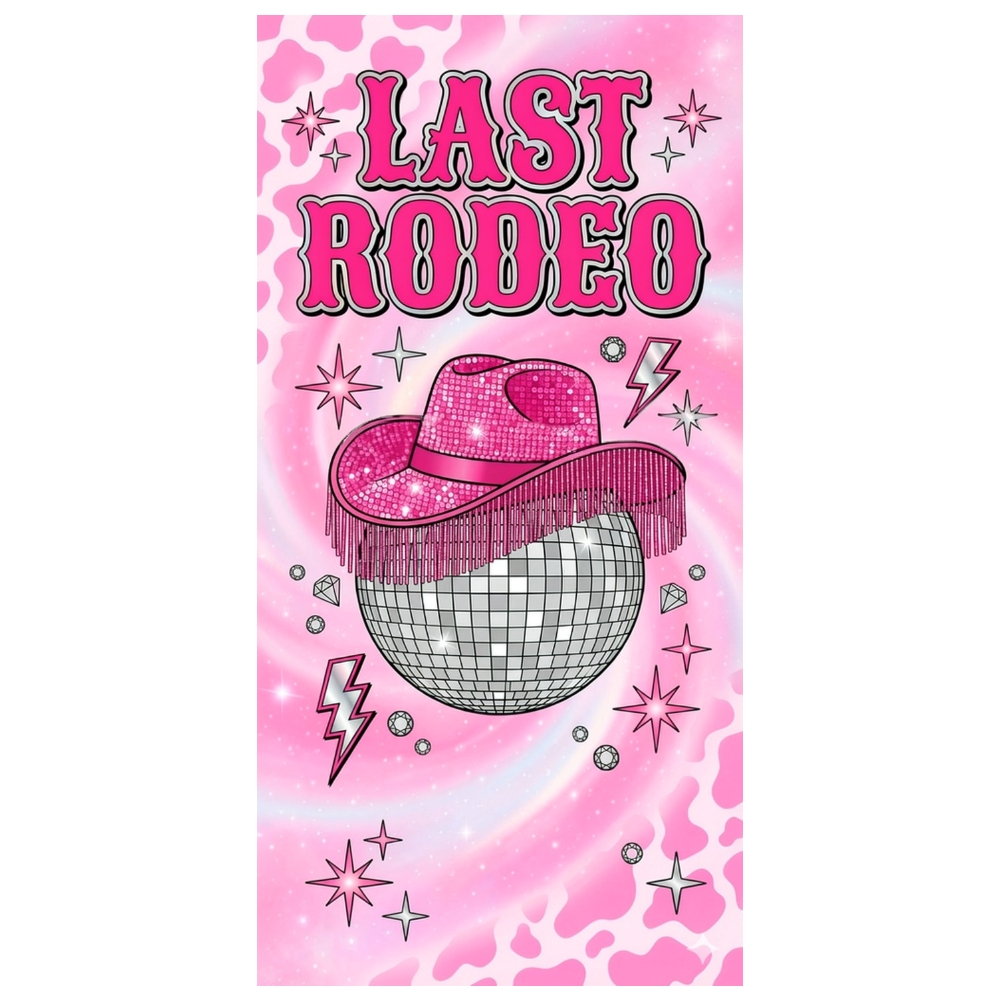 Banner de Poliéster Rosa com T - Cowboy Hat Straw avaliação e preço