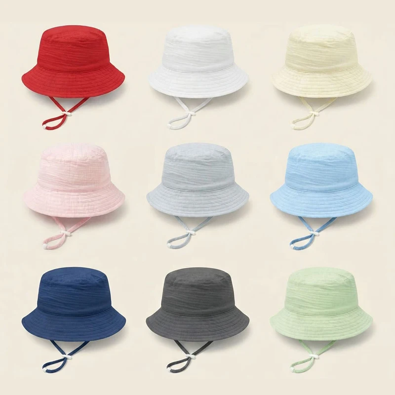 Chapéu de Verão para Bebês em  - Bucket Hat Cotton avaliação e preço
