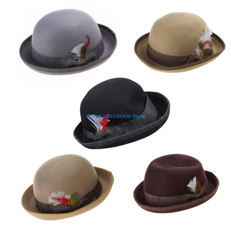 400A Senhores Cartola Lã Chapé - Fedora Hat Wool avaliação e preço