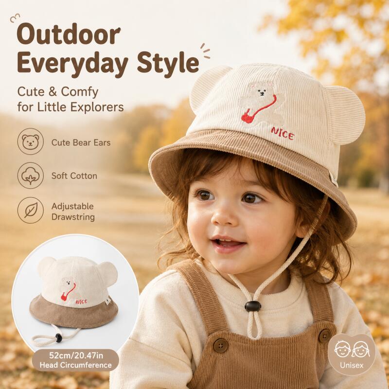 Chapéu Infantil com Orelhas de - Bucket Hat Cotton avaliação e preço