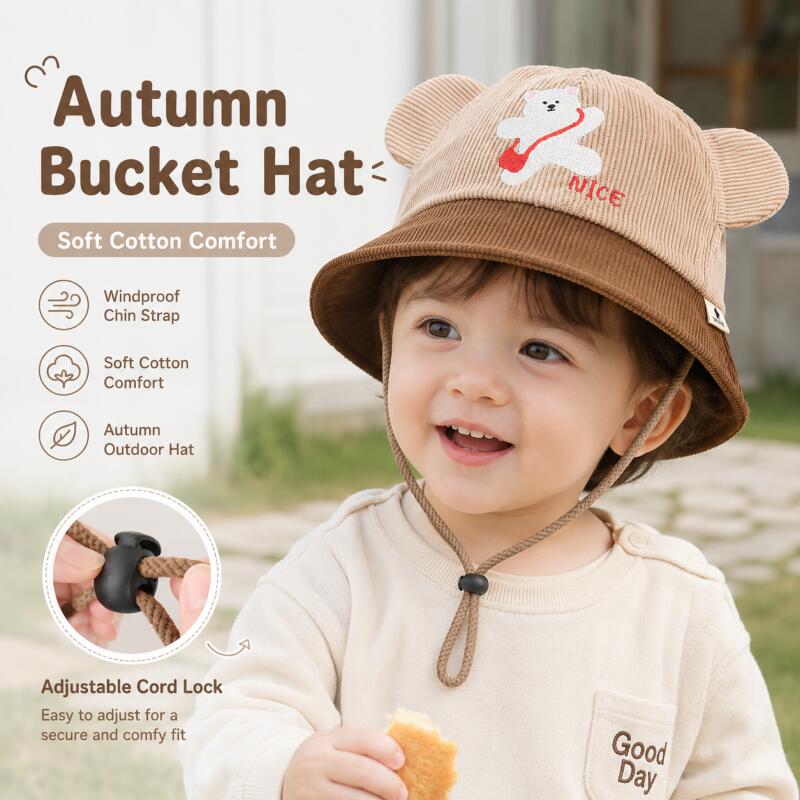 Chapéu Infantil com Orelhas de - Bucket Hat Cotton avaliação e preço
