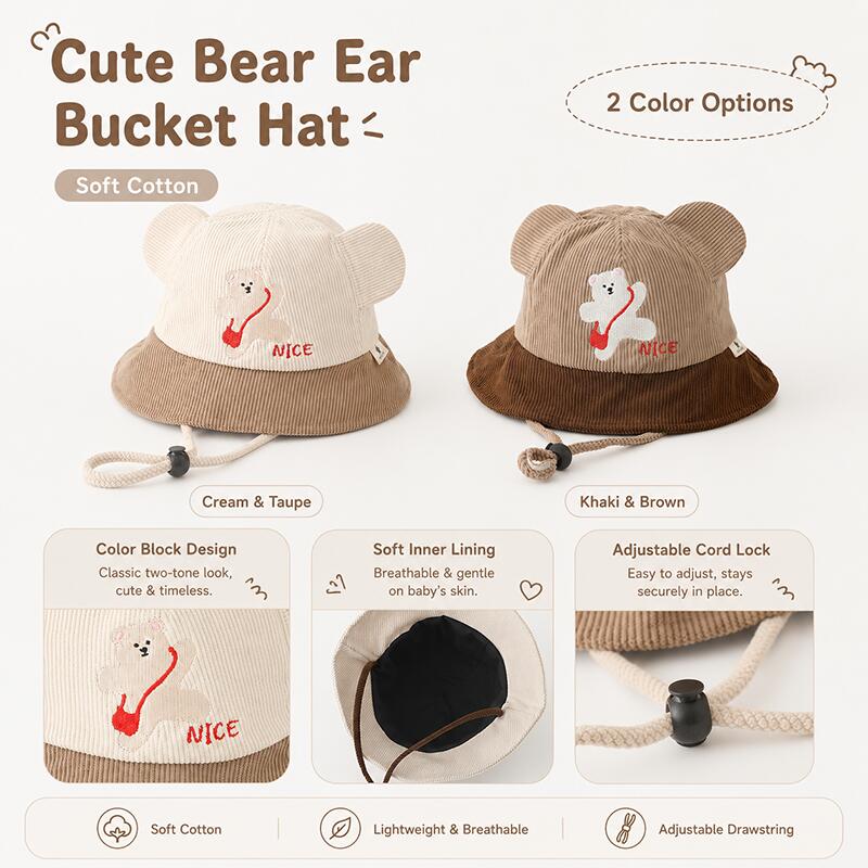 Chapéu Infantil com Orelhas de - Bucket Hat Cotton avaliação e preço