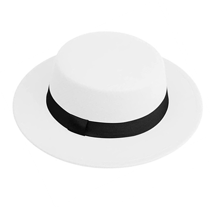 Chapéu Fedora Branco Unissex,  - Fedora Hat Wool avaliação e preço
