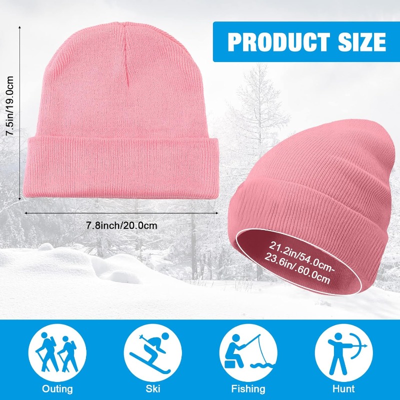 1pc inverno quente grosso gorr - Beanie Cuffed Knit avaliação e preço