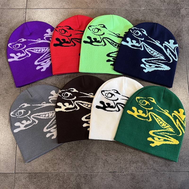 Gorro com estampa de sapo de á - Beanie Cuffed Knit avaliação e preço