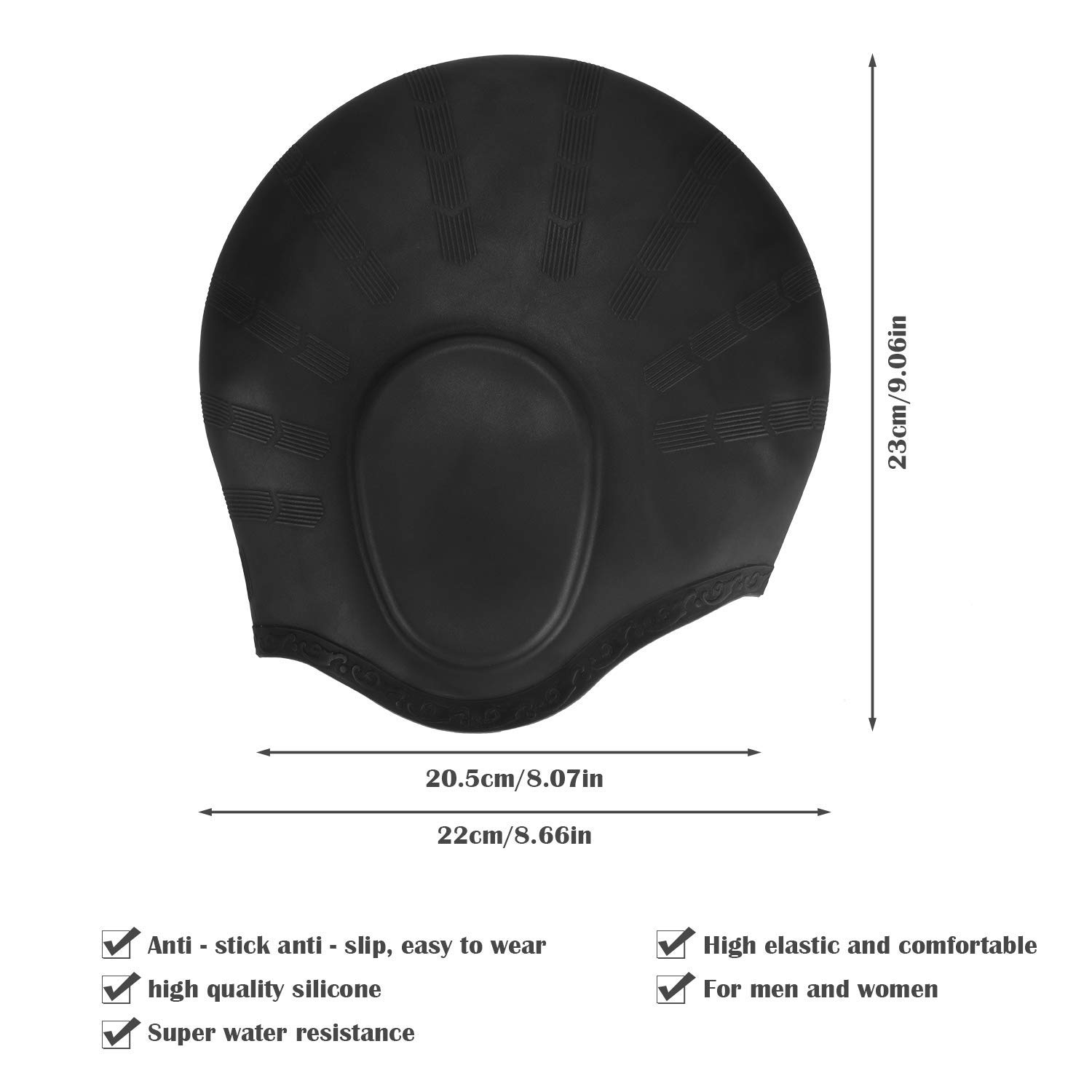 Adultos alta elástica toucas d - Swim Hat Silicone avaliação e preço