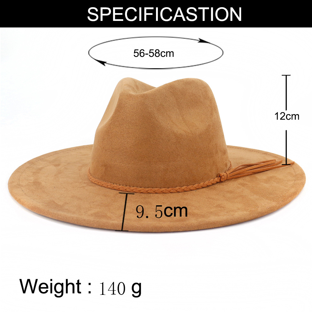 Chapéu de camurça vegana forma - Fedora Hat Wool avaliação e preço