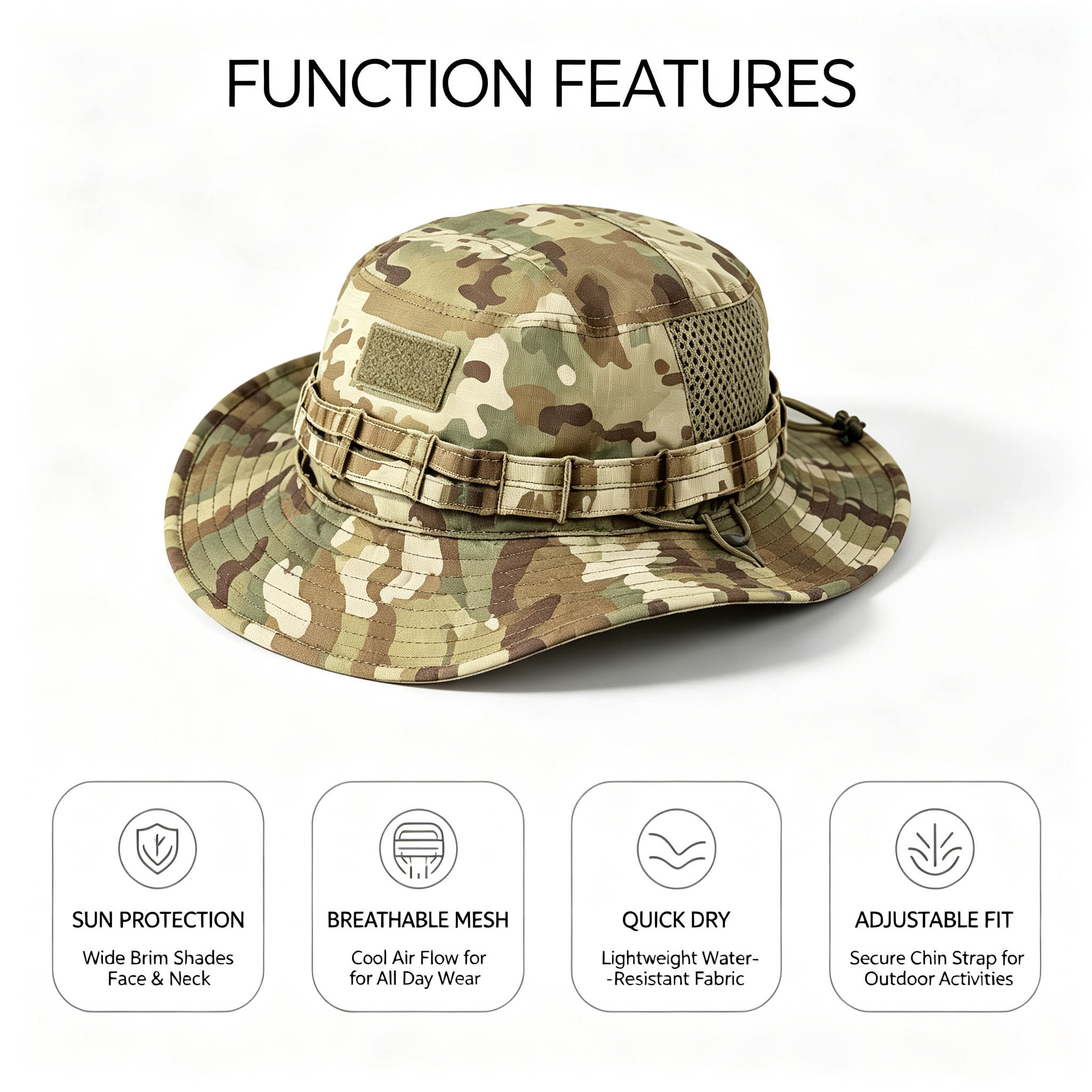 Chapéu Tático Boonie para Home - Boonie Hat Tactical avaliação e preço